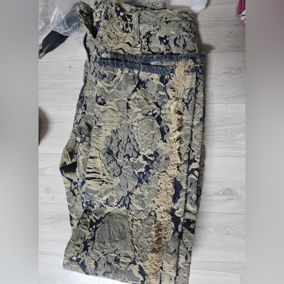 Stacked flare denim pants jeans - Picture 2 of 5